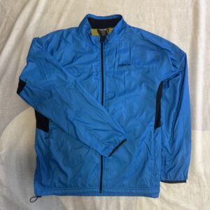 Solaris blue lightweight windbreaker jacket front view size L